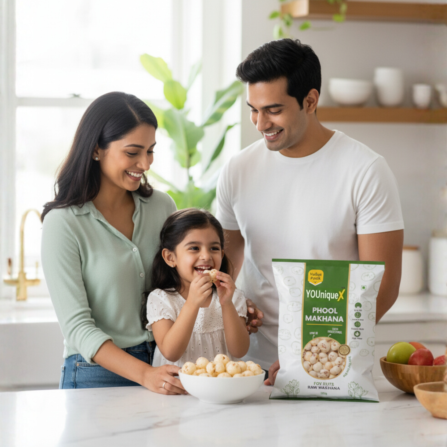 YOUniqueX Premium Phool Makhana (Value Pack of 4 | 1KG)