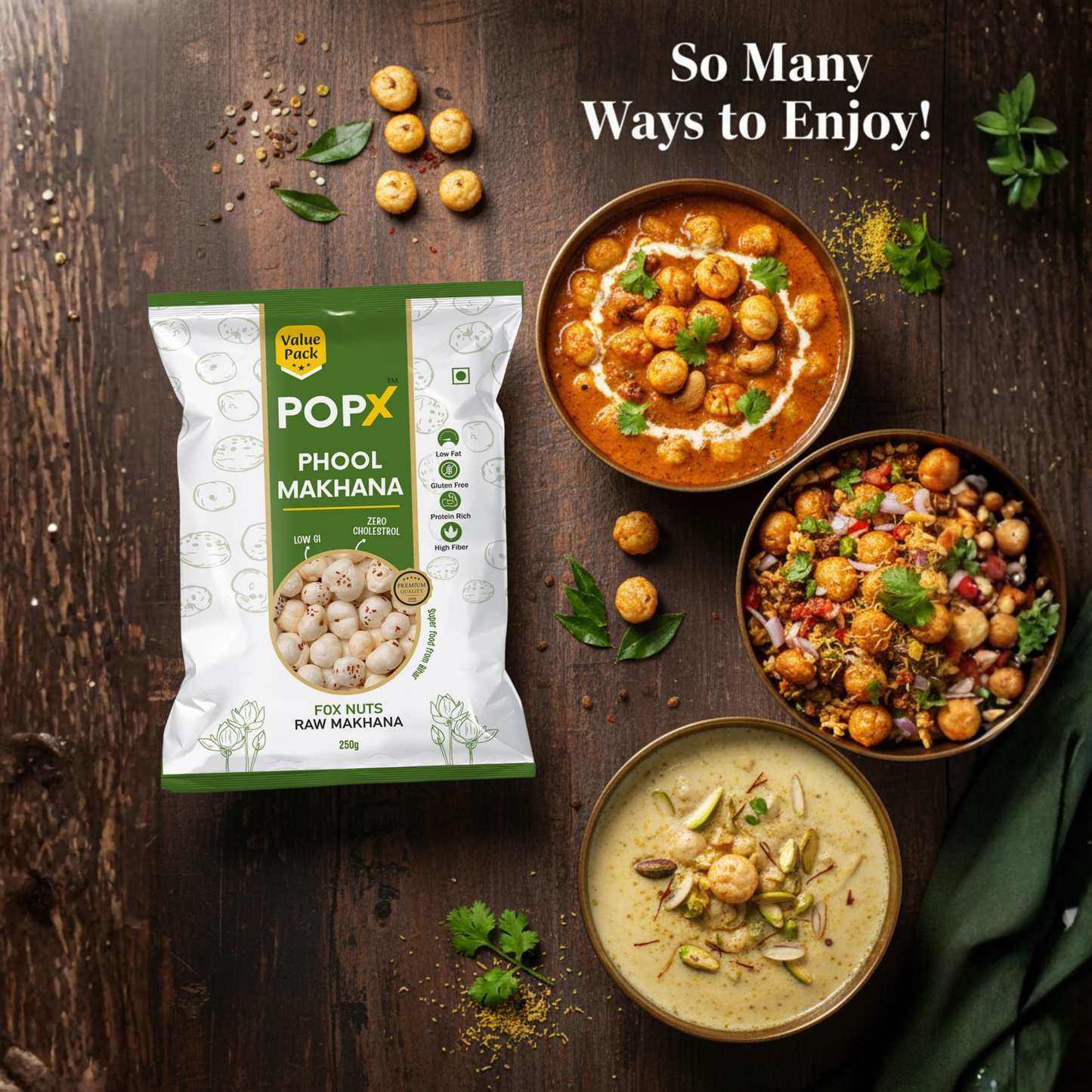 POPX Premium Phool Makhana (Value Pack of 4 | 1KG)